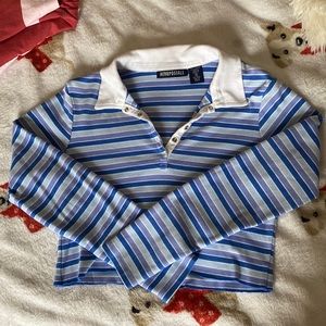 Cropped collared shirt